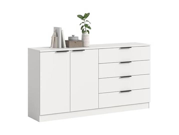 xonox.home – Kommode Kopenhagen 148x80x35 cm in Weiß – Geräumige Moderne Anrichte mit optimalem Stauraum für Wohnzimmer, Flur oder Schlafzimmer – pflegeleicht und funktional