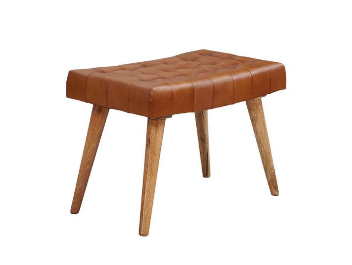 furnicato Sitzhocker Dunkelbraun 67x47x39 cm Vollholz