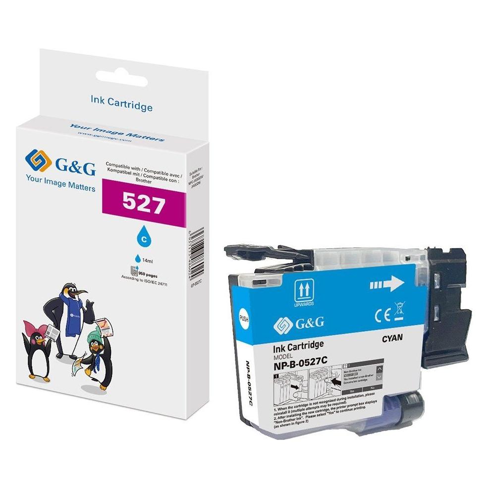 G&G Tinte komp. m. Brother 527 Patr. LC527C (900 Seiten) Cy (22058)