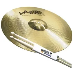 Paiste 101 Brass 18 Crash Ride Becken mit Sticks (18", Becken), Becken