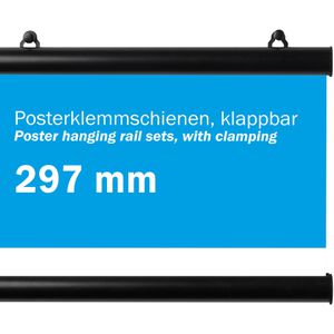 Böttcher-AG Posterleiste DIN A3, Länge 30 cm, Aluminium, schwarz