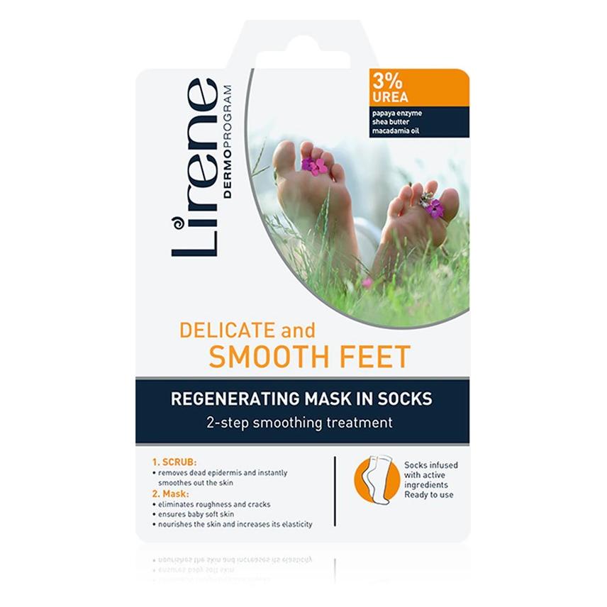 Lirene Delicate Smooth Feet (Regenerating Mask in Socks) (Fussmaske, 225 g) (5900717081093)