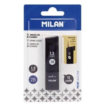 Milan Graphit für Bleistift 2B 1,3 mm 12 Stück (1.30 mm, 2B, 12x) (47989354)
