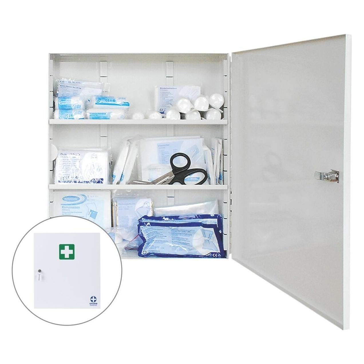 GRAMM medical Metall-Verbandschrank gefüllt (418.036.00600)