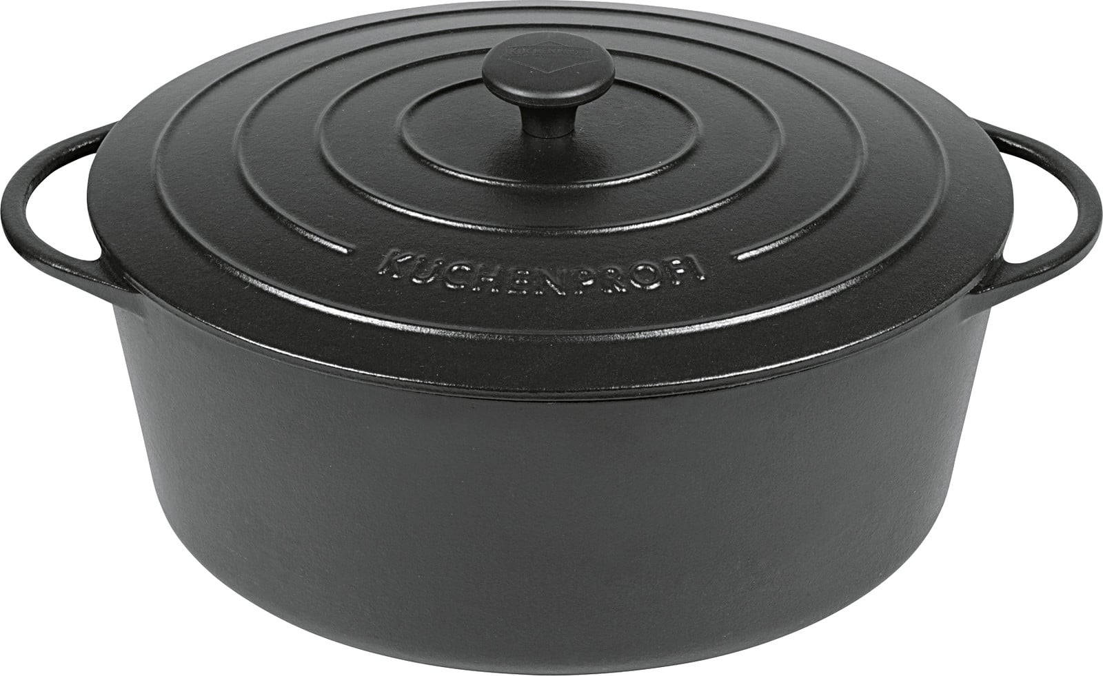 Küchenprofi Braadpan Ovaal Klassiek Zwart 35 cm