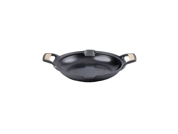 Victoria Poêle à paella Signature en fonte polie 33 cm Noir