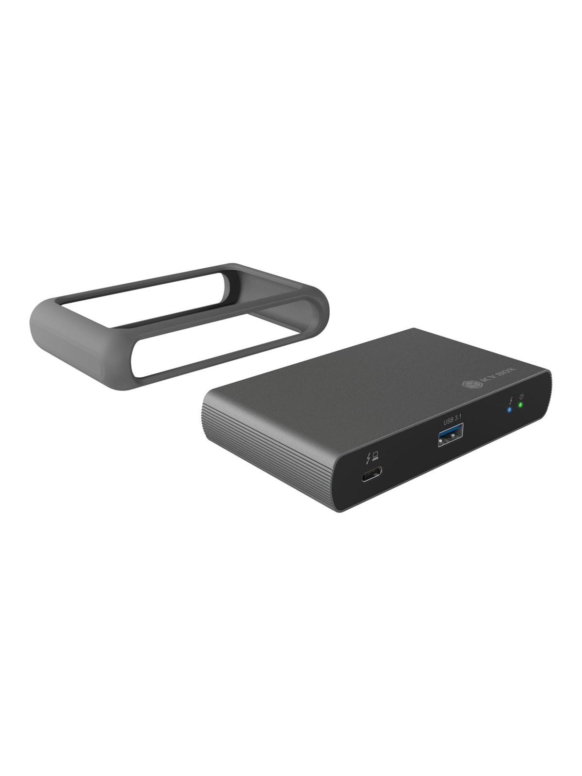 RaidSonic ICY BOX IB-HUB801-TB4 USB-Hubs - 4 - Grau