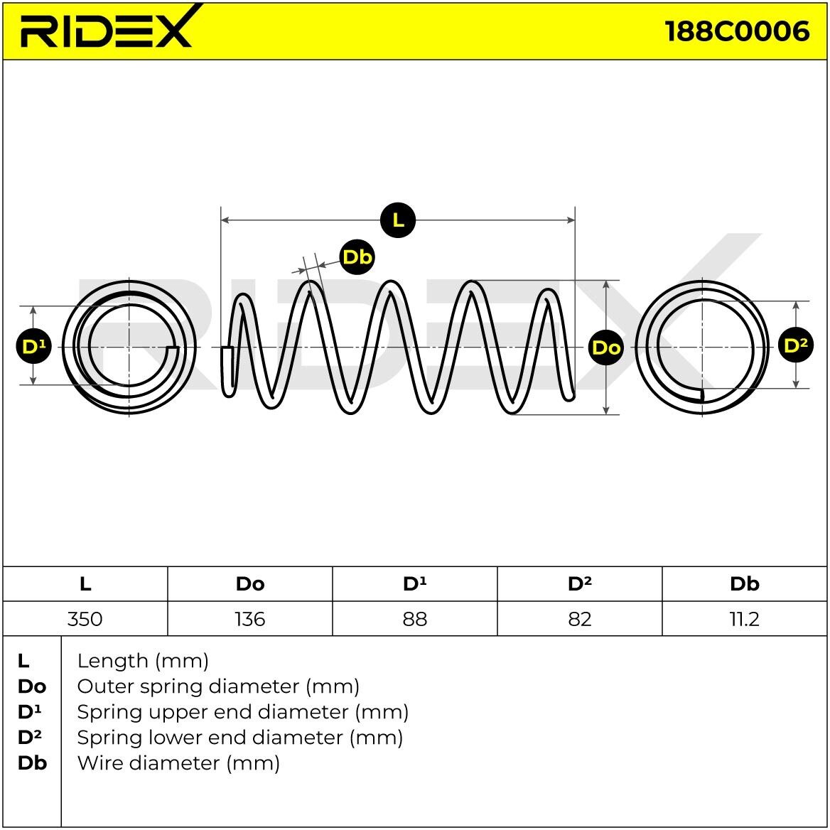 RIDEX 188C0006 Coil spring