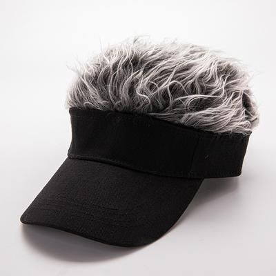 USA Free Shipping Shop Funny Wig Baseball Cap With Hair Adjustable Novelty Hat For Outdoor Sports & Costume Fun black1