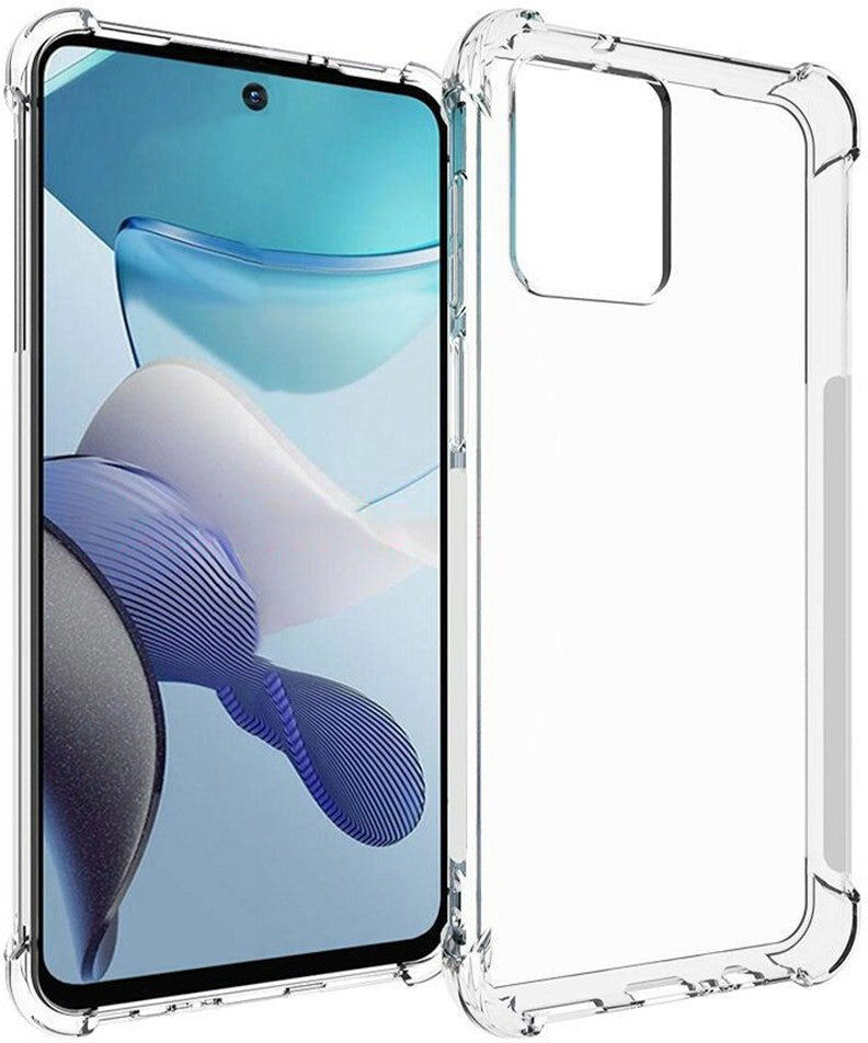 INCOVER Motorola Moto G53 Shockproof Fleksibelt Plastik Bagside Cover - Gennemsigtig