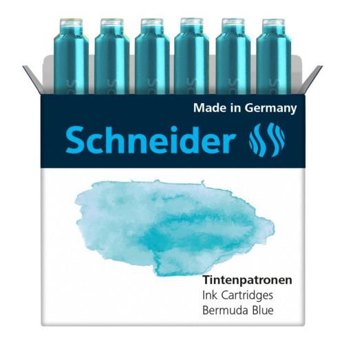Schneider Pastell Tintenpatronen für Füller Bermuda Blue 6 St.