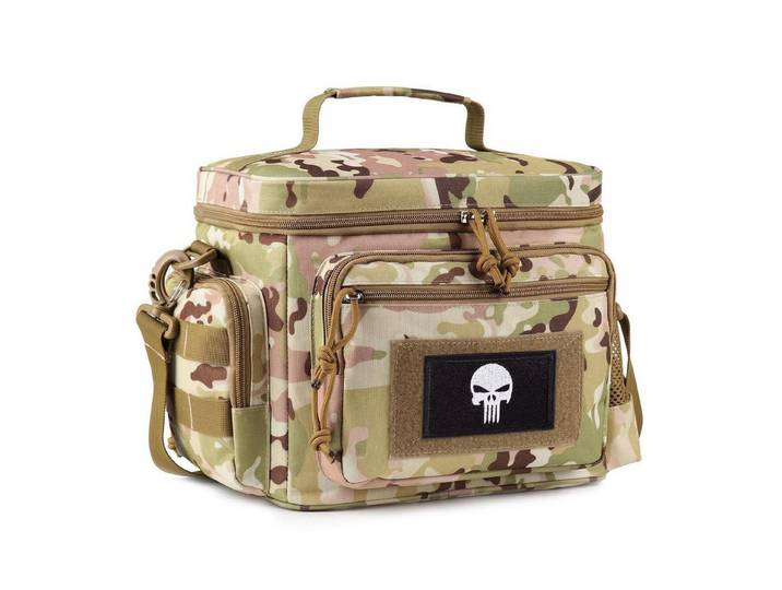 LuxusKollektion Kühltasche Lunchbox Herren Kühltasche MOLLE Auslaufsicher Braunes Camouflage M