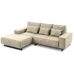 filippo Ecksofa Antwerp Mikrofaser Beige Sand 254 cm