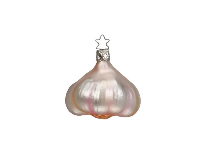 Weihnachtsbaumkugel INGE-GLAS Knoblauch , natur, Weihnachtsbaumkugeln, Weihnachtsbaumkugel