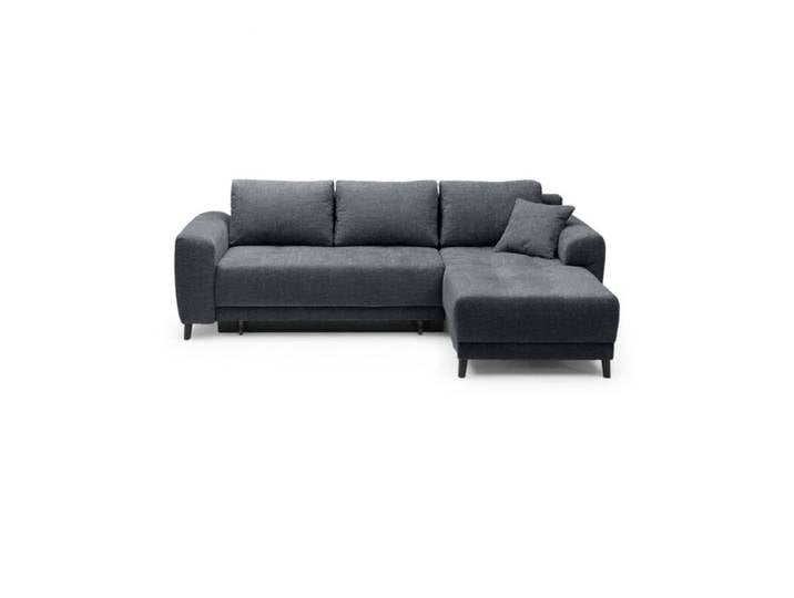 Trendstore Joni Ecksofa inkl. Schlaffunktion und Bettkasten - Chenille anthrazit - rechts Schlaffunktion Modern