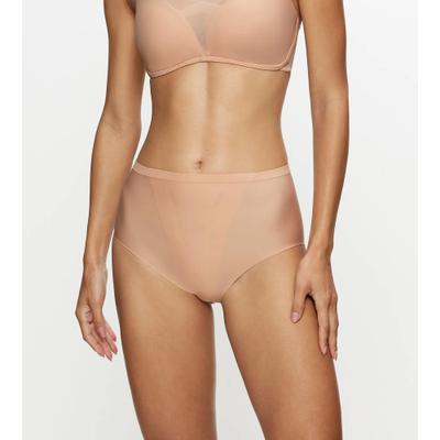 Slip TRIUMPH "Shape Smart Maxi", Damen, Gr. S, Microtouch, beige (neutral beige), Microtouch, Obermaterial: 55% Elasthan, 45% Polyamid, unifarben, körpernah, Unterhosen Slip, glättend und schmeichelnd