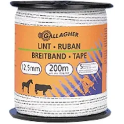 Gallagher, Klebeband, Kunststoffband weiss 10 mm x 200 m (10 mm)