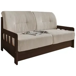 Schlafsofa Camino Holzkorpus Nussbaum/Beige