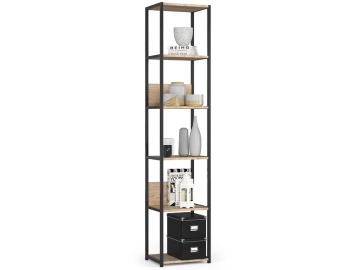 Regal – LOFT – Schwarz / Sonoma Eiche