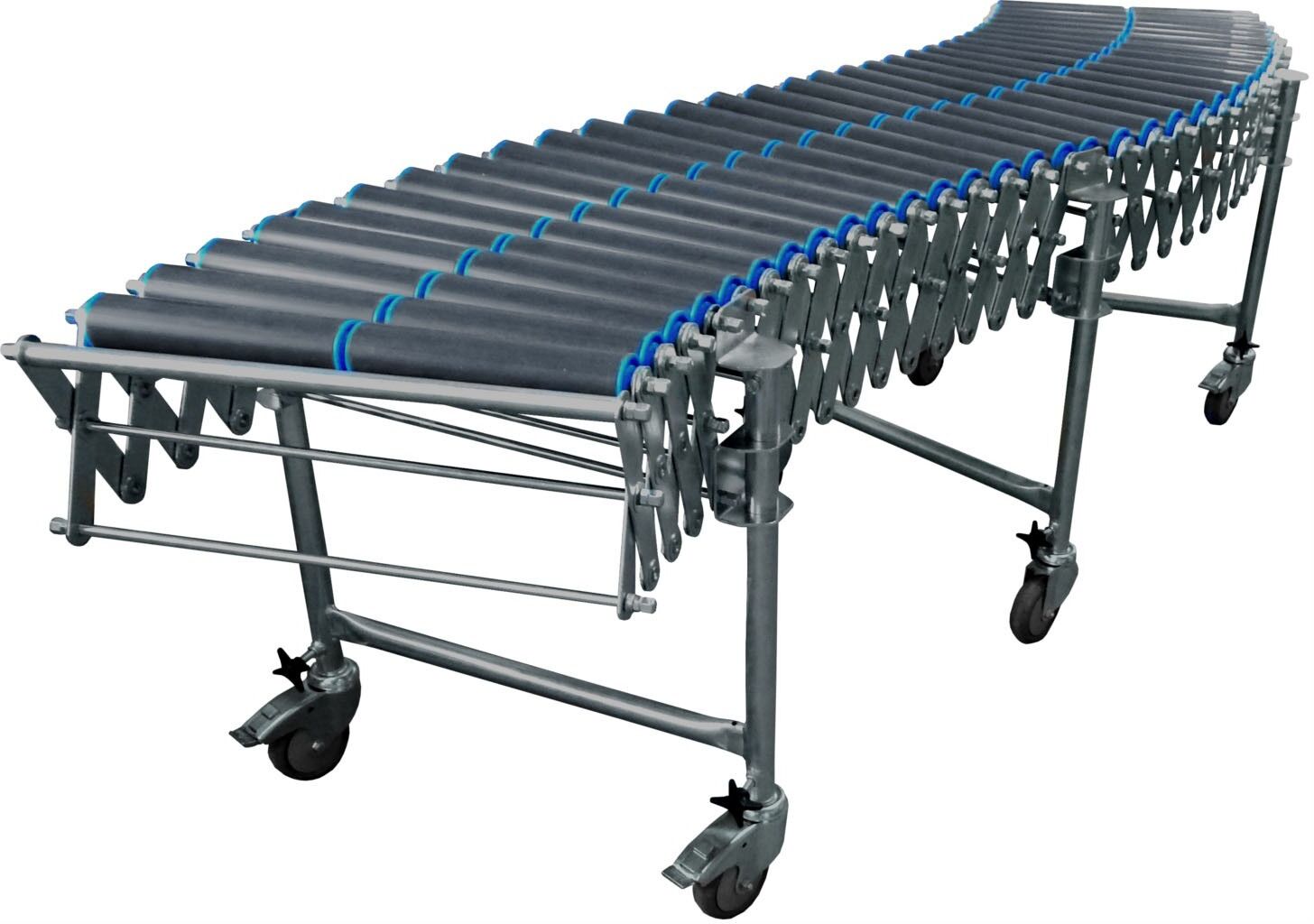 B2B Partner Scheren-Rollenbahn, kleine Kunststoffrollen, 2310-5800 mm