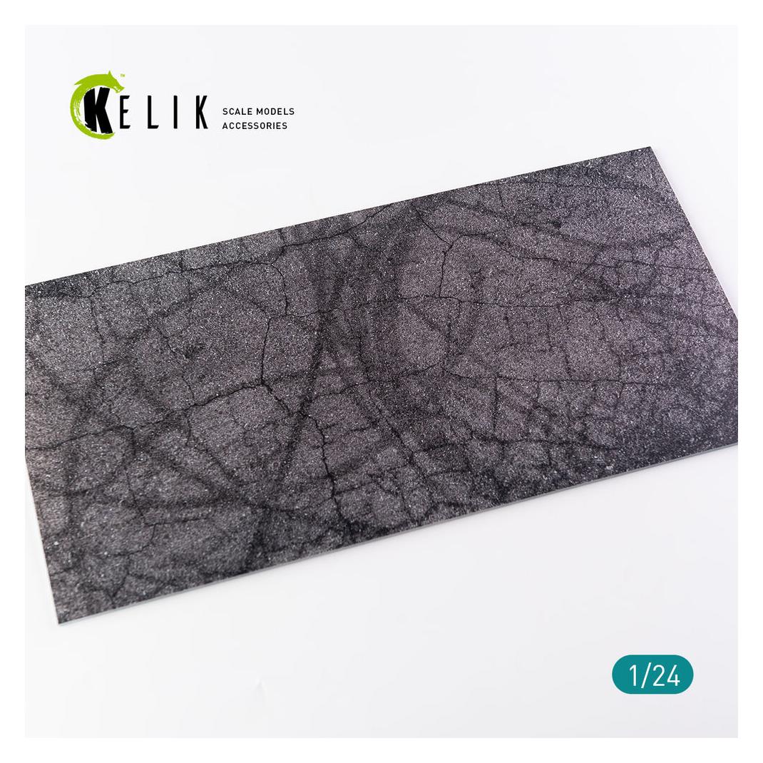 Kelik Cracked asphalt Base - Acrylic 3 mm (180 x 357 mm) (210 g) (KS24009)