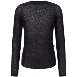 Santini, Unisex, Funktionsshirt, Alpha Long-Sleeve Baselayer (L, M), Schwarz