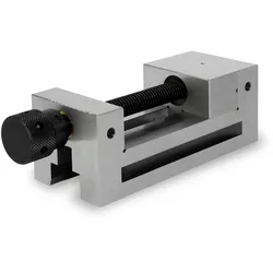 EBERTH Präzisionsschraubstock 100 mm, Spannweite 125 mm, aus Stahl, Profi-Werkstattschraubstock für vielseitige Arbeiten