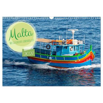 Malta - Wo Geschichte lebendig ist (Wandkalender 2027 DIN A3 quer), CALVENDO Monatskalender