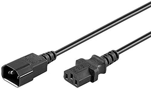 Power Cord C13 - C14, 2m, Zwart