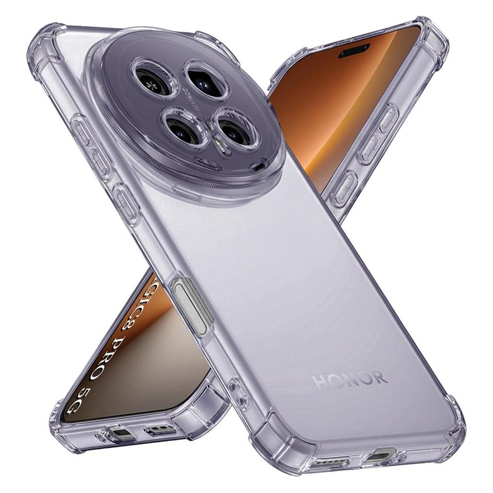 Techsuit - Shockproof Clear Silicone - Honor Magic8 Pro - Smoke Black (Honor Magic 8 Pro) (66491673)