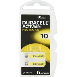 Batterie für Hörgeräte Duracell 10 6 ST