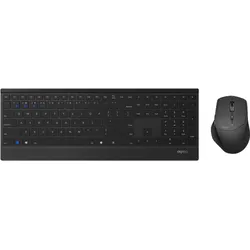 Rapoo 9500M - Tastatur-und-Maus-Set - kabellos - 2.4 GHz, Bluetooth 4.0, Bluetoo...