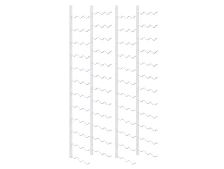Weinhalter 36 Flaschen, 2 Stück, Weiß, Schälen Fassungsvermögen 36 Flaschen, Eisen bemalt, Montageblatte, modernes Design, 2er Set