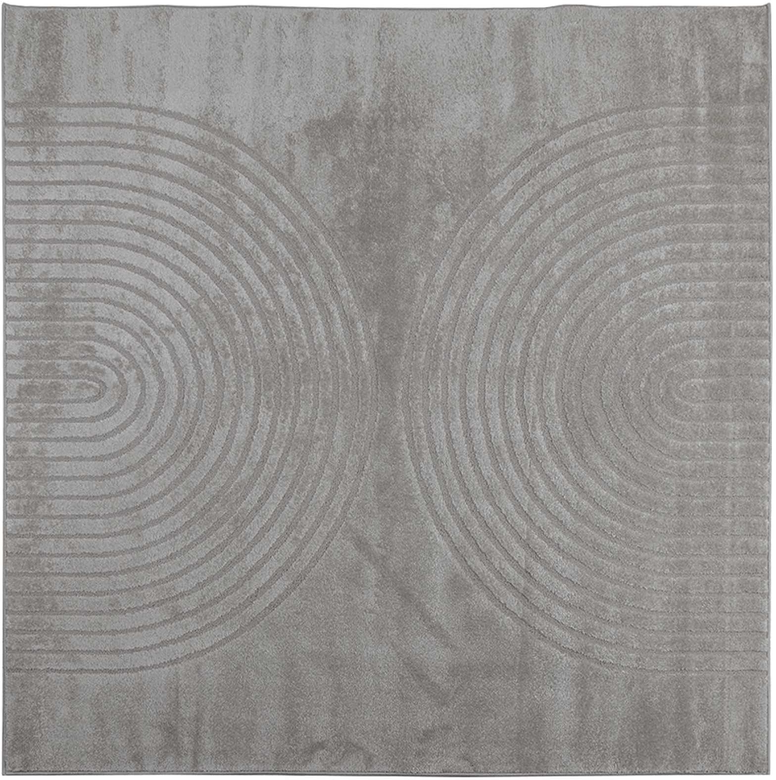 vidaXL Tapis d'intérieur GALATI Gris 240 x 240 cm Polyester