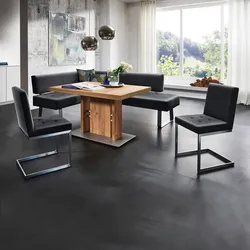 Komfort & Wohnen Eckbank Spider Stoff Schwarz