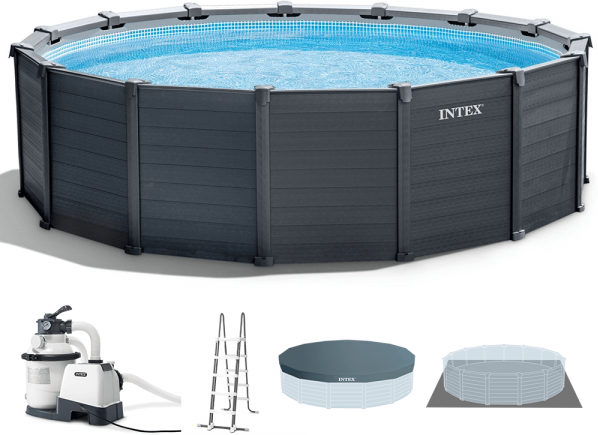 Runder Pool Intex Graphite Grey Panel 26384NP