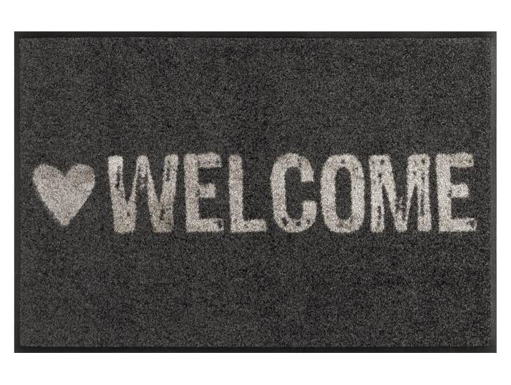 Fussmatte Warmly Welcome 50 x 75 cm , anthrazit, B:50cm L:75cm, Polyamid, WASH+DRY BY KLEEN-TEX, Teppiche, Fussmatte