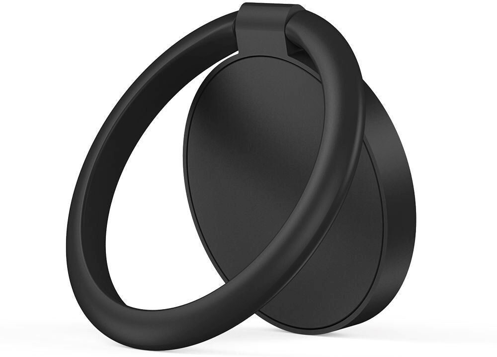 Smartphone Finger Ring fra Tech-Protect m. 3M Klister - Magnetisk - Sort