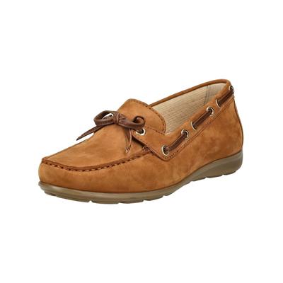 Mokassin GABOR COMFORT "Gabor Comfort Mokassin Leder", Damen, Gr. 38, Textil, braun, Leder, Schuhe Mokassin