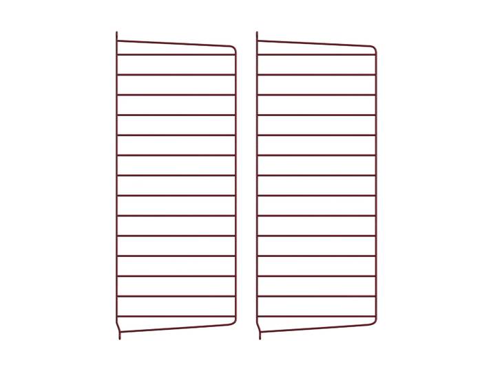 String Panneau mural String Bordeaux, 75x30 cm, Lot de 2