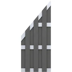 TraumGarten Jumbo WPC Alu-Design 74x179/90 cm Anthrazit mit Alu-Querriegel im Anthrazit