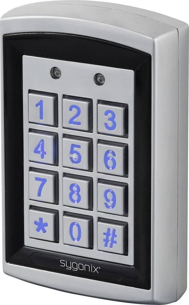 Sygonix SY-6428612 Code-toetsenbord met RFID, voor inbouwmontage, IP66, met verlicht toetsenbord