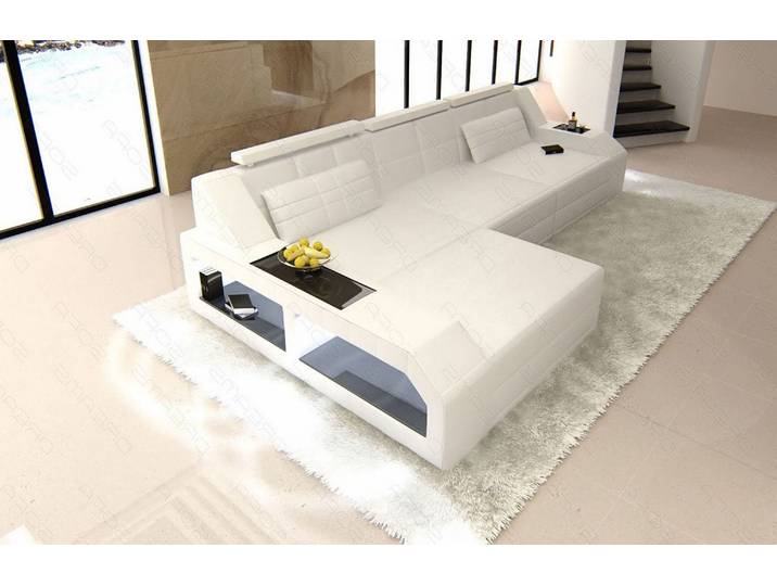 Couch Arezzo L-Form in Leder
