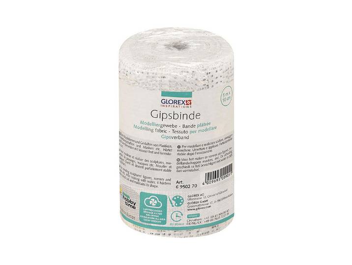 Glorex Gipsbinde Modelliergewebe 5 m 10 cm