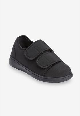 Extra Wide Width Women's The Extra Wide Microbacterial Walking Shoe by Comfortview in Black (Size 12 WW)