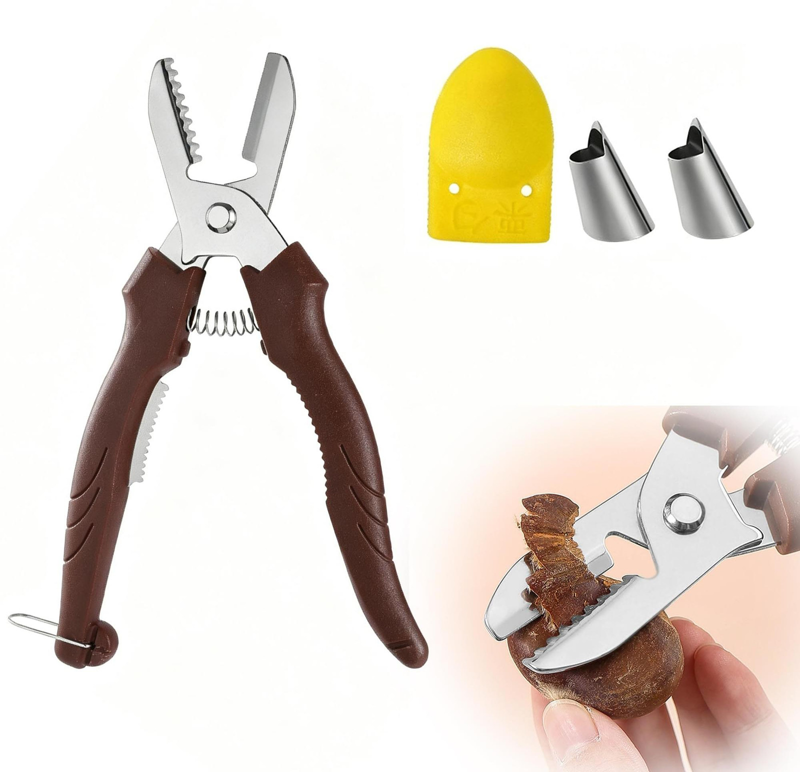 Dripio Notenbreker van roestvrij staal met accessoires