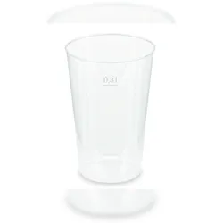 DeinPack 200 Mehrwegbecher 300ml Made in Germany  Getränkebecher mit Eichstrich  wiederverwendbar
