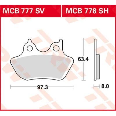 TRW Bremsbelagsatz MCB778SH Bremsbeläge,Bremsklötze,Bremssteine,Bremsbeläge & Bremsbelagsatz,Bremsklötze & Bremsbelagsatz