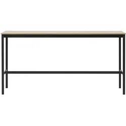 Muuto Base Stehtisch, 190 x 50 cm, höhe 95 cm, eichenfurnier / schwarz