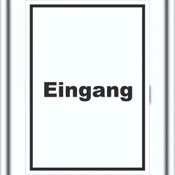 HB-Druck Eingang Schild mit Text Zugang Eintritt hochkant A6 (105x148mm)
